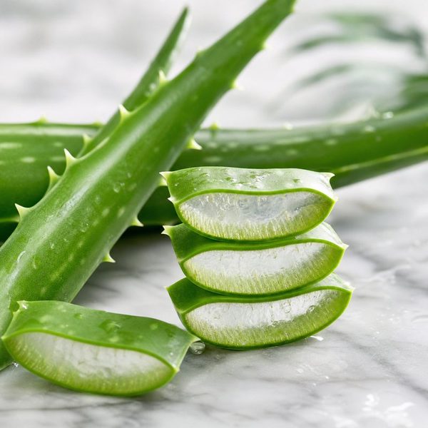 Aloe vera fresca com gel, ingrediente hidratante do creme depilatório Makishi